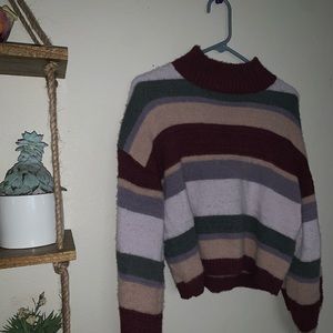 Striped Turtleneck Sweater
